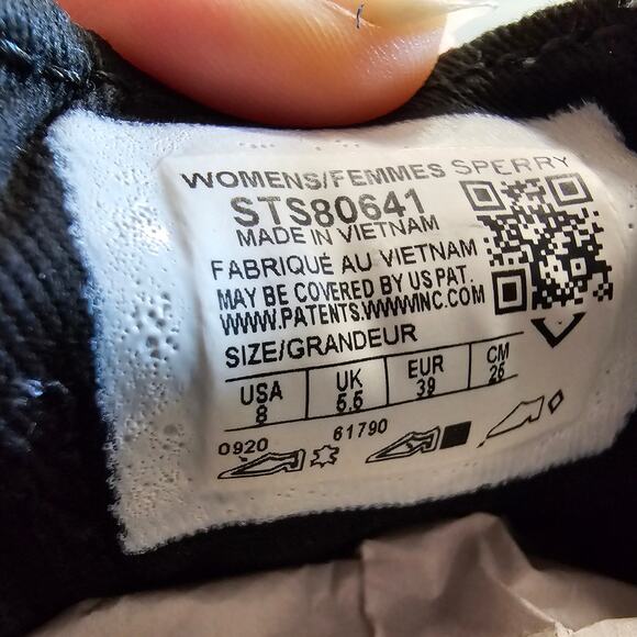 Sperry Women's Topsider Crest Vibe Creeper Leather Sneaker Size 8 Black - Picture 10 of 10